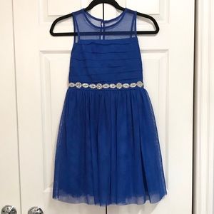 Sequin Hearts Girls Blue Dress Size 12